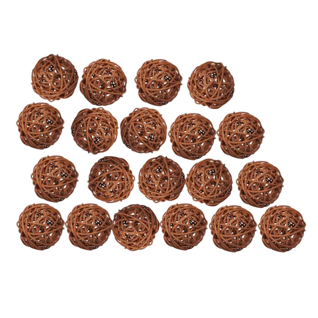 20PCS Round Rattan Ball Takraw for Birthday Party & Home Wedding Party Decor