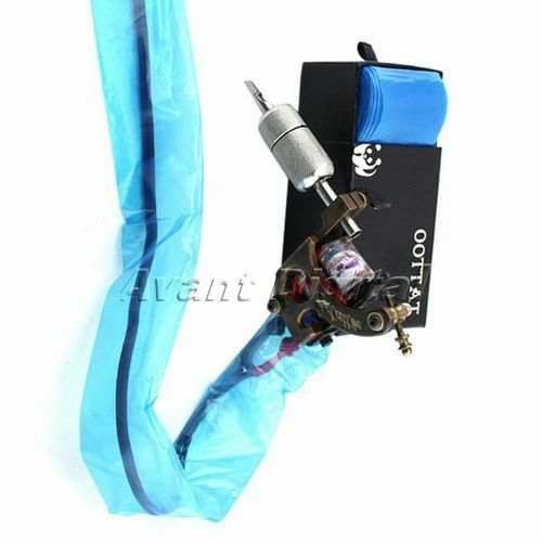 100pcs 2 X 24 in Sleeves Cover Bag For Tattoo Machine Power Clip Cord Supply