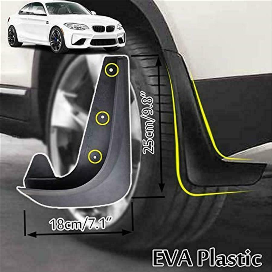 4PCS Car Fender Mud Flaps Mudguards Splash Guards For Pickup Van Truck UNIVERSAL