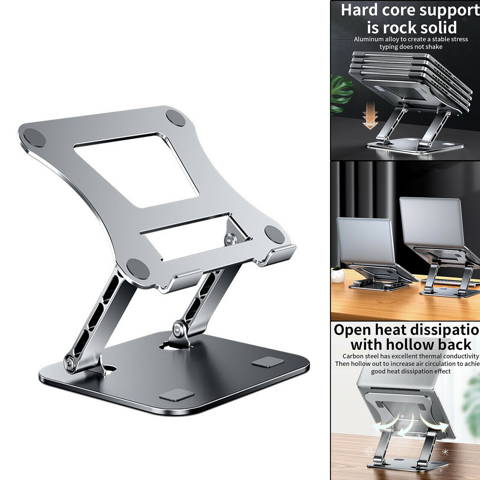 Adjustable Metal Computer Laptop Stand Holder Riser Aluminum Alloy