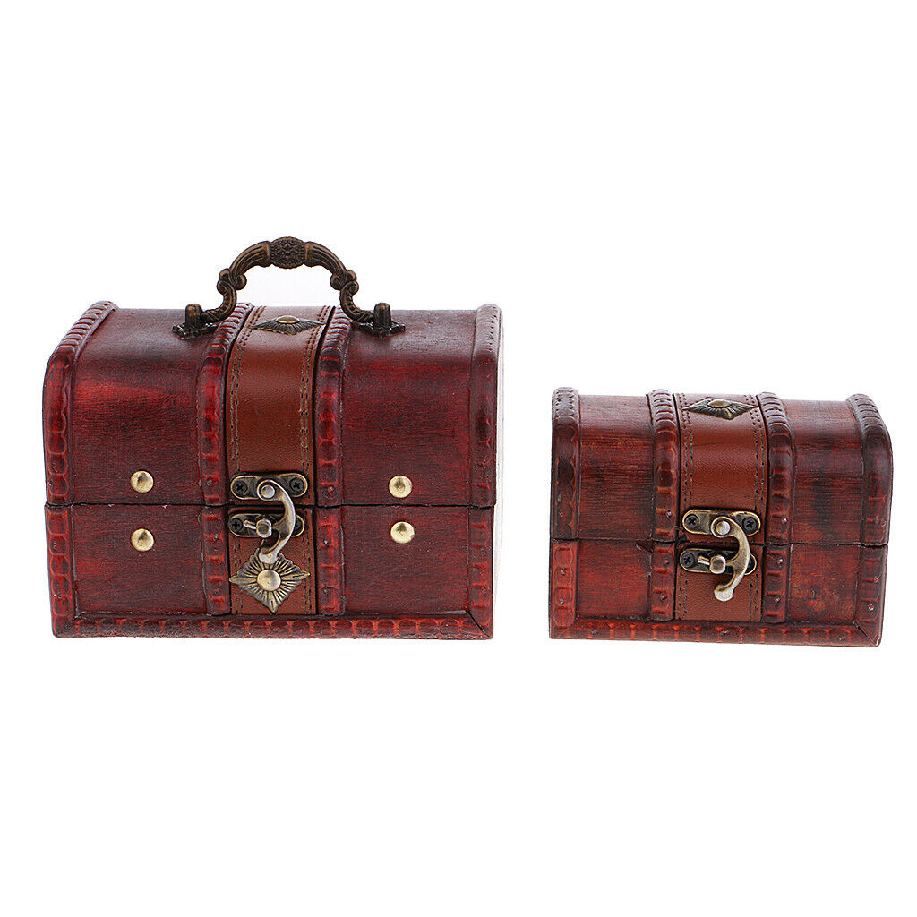 Retro Jewelry Storage Box Case Treasure Chest Organizer Holder Home Decor