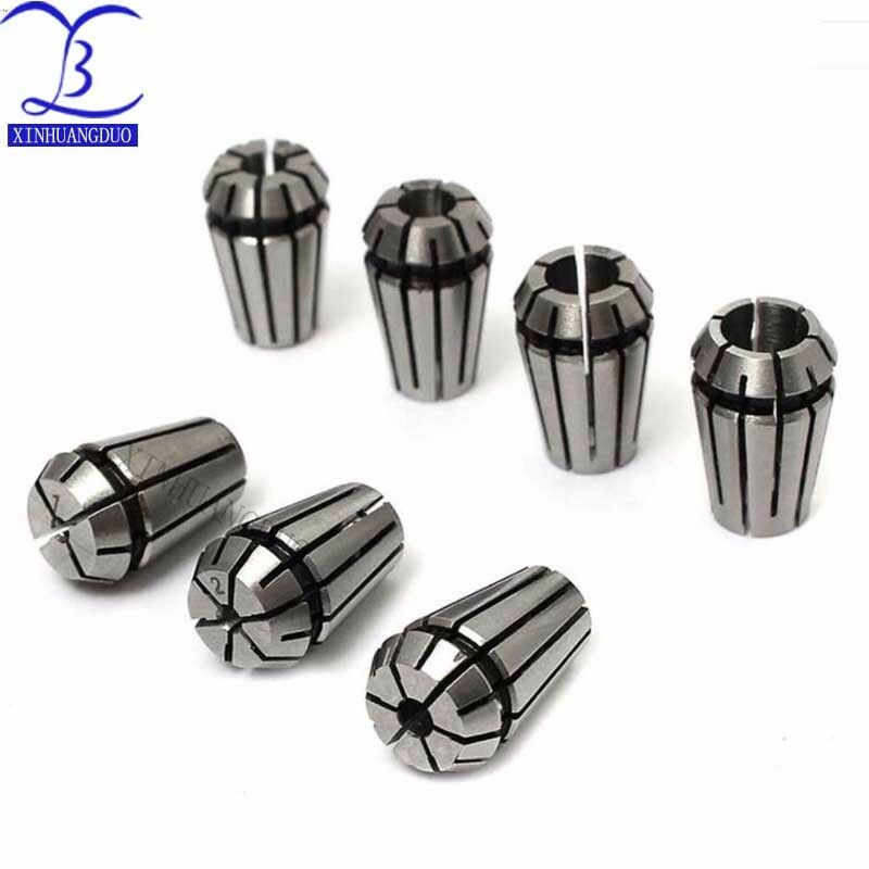 7Pcs ER11 Spring Collet Set + Lathe Tool 1-7mm Machine Accessories Workholding