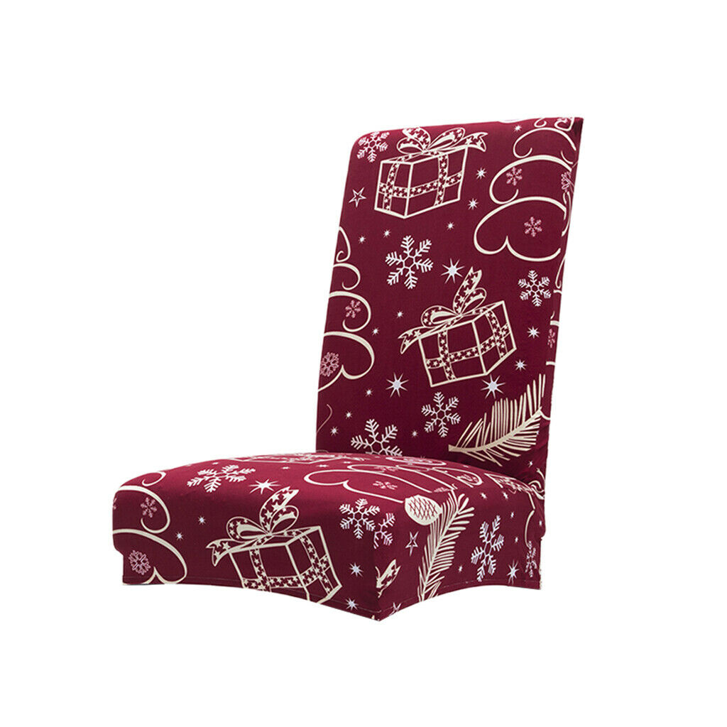 Snowflake Pattern Elastic  Chair Covers Universal Dinning Room Wedding Decor