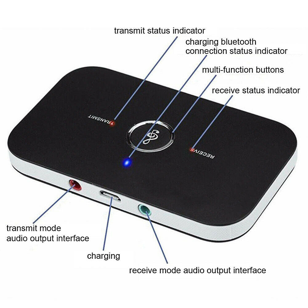 Bluetooth Transmitter & Receiver Wireless Adapter For Home stereos/speakers