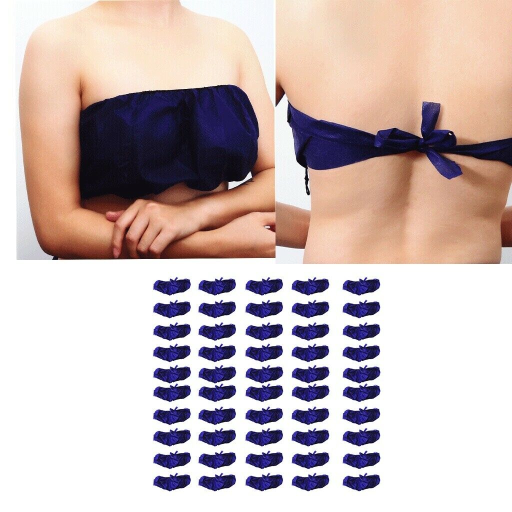 Blue Disposable Bras, Great for Tanning, Spas, Salons, Sauna Room, Bath Room,