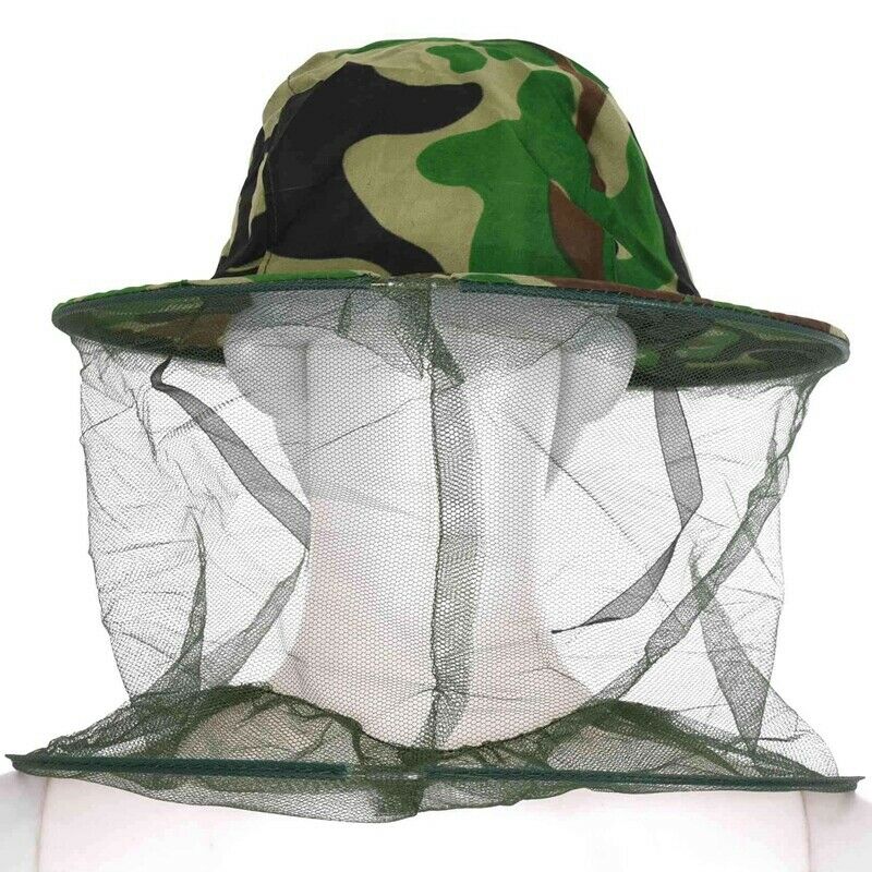 Camouflage Patten Beekeeper Hat Beekeeping Face  C8G3