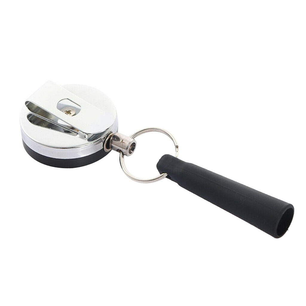 2X Retractable Anti-Lost Wire Pen/Pencil Holder Ring Reel Buckle with Belt Clip