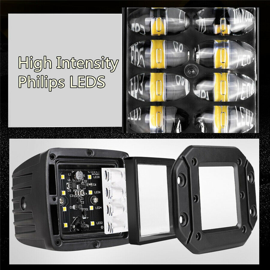 LED Driving Work lights  Reverse Lamps Spot & Flood beam For Truck 4x4 SUV Jeep