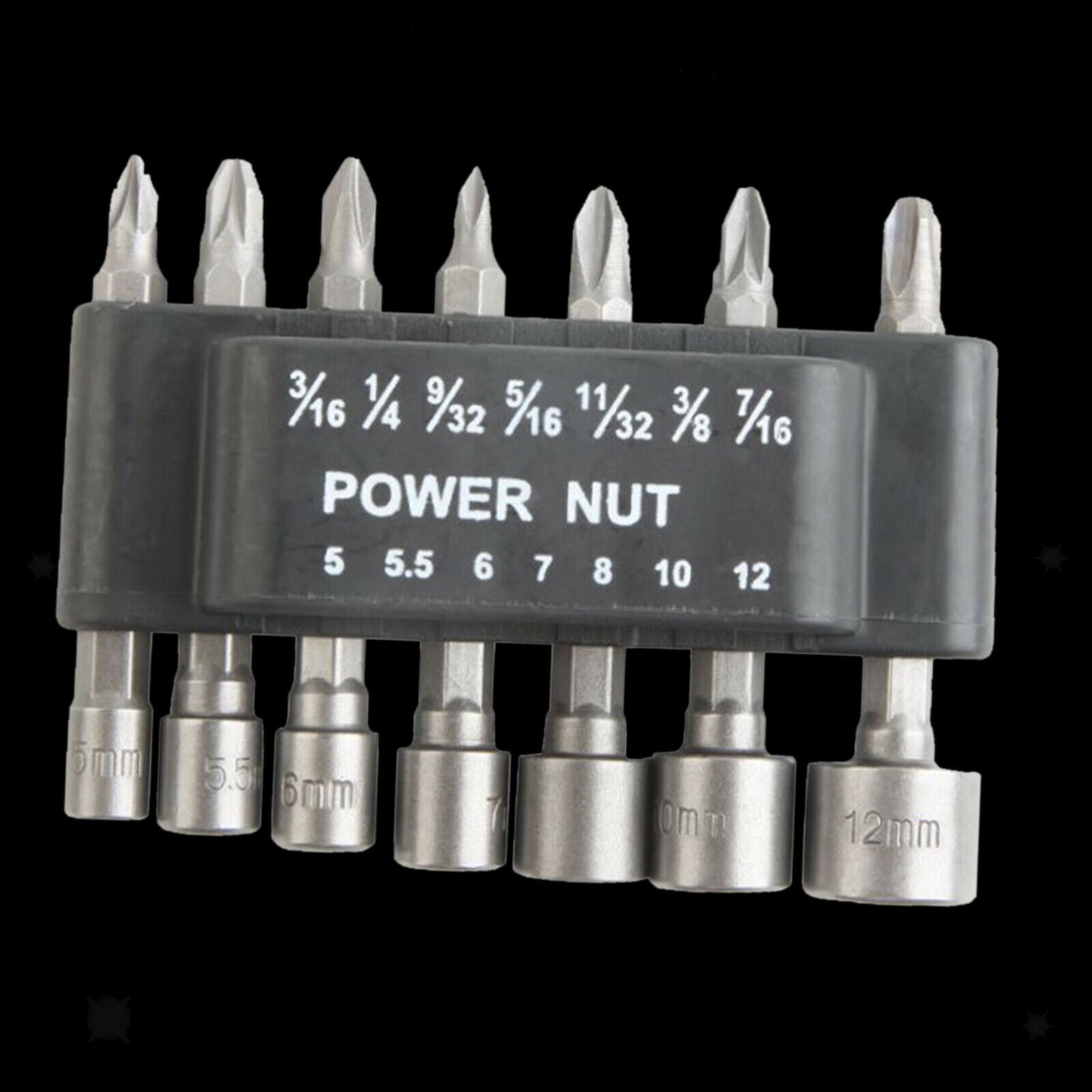 Socket Set Power Hex Socket Set Screw Driver Adapter Tools Parts 9x7.5x2cm