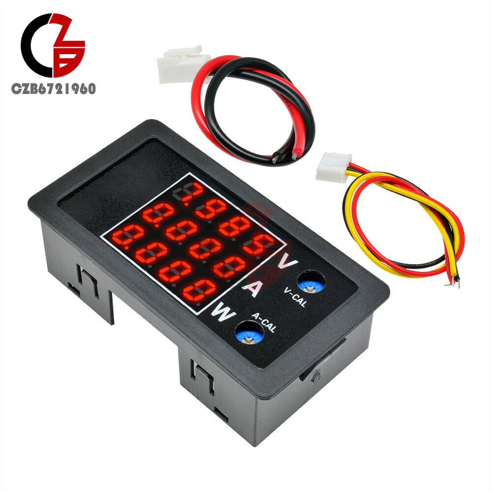 0.28" LED Four-digit 100V 10A 1000W Voltage Current Power Meter High Precision