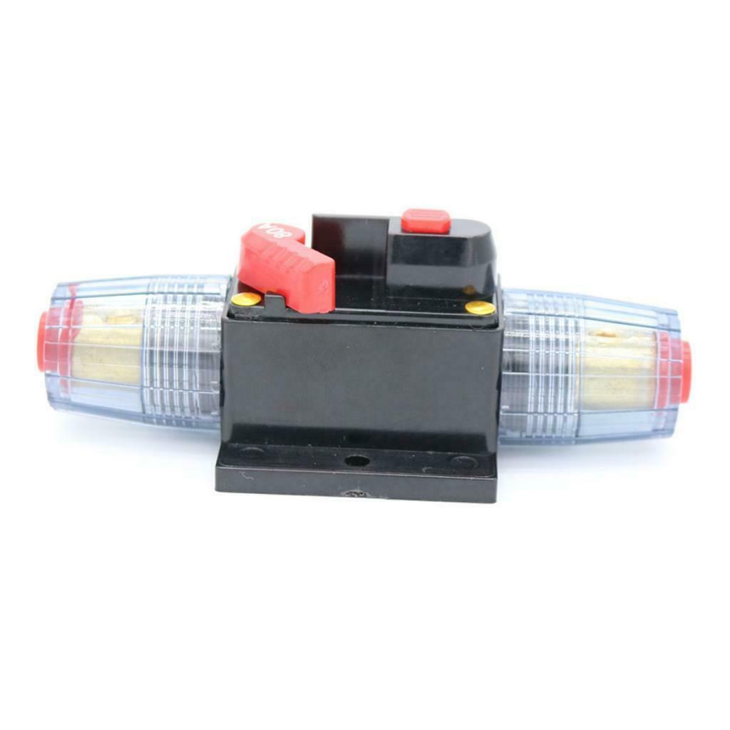 DC12V 24V 80AMP Car Audio Inline Circuit Breaker Fuse Manual Reset Switch
