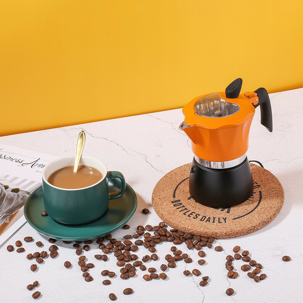 Aluminum Stovetop Moka Coffee Maker Make Delicious Coffee Moka Pot Cafe Tool -