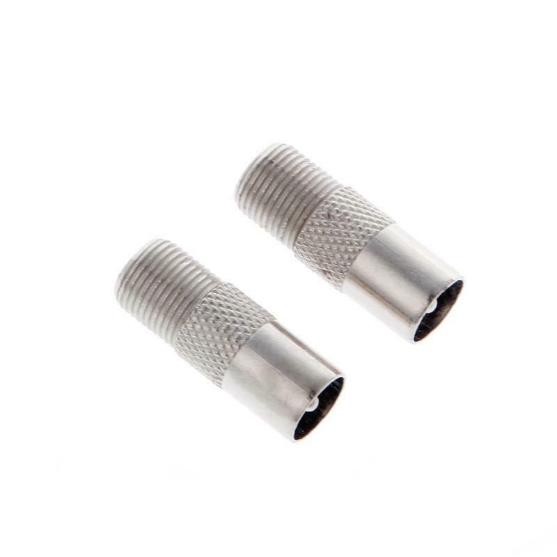 5 Pcs RF Coax Straight Connector F Female to RF Male TV Antenna Adapter