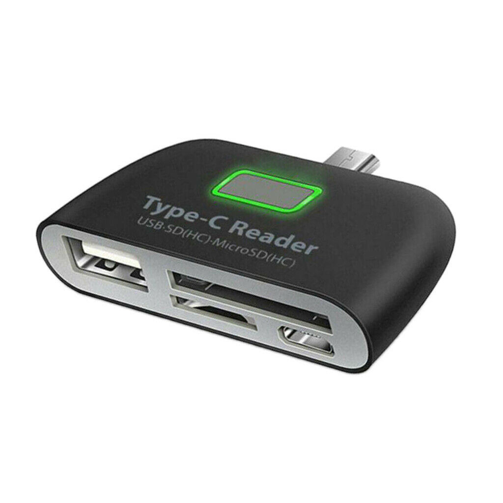 USB Type C 3.1 To USB 2.0 OTG HUB Adapter W/ Micro Card Reader For