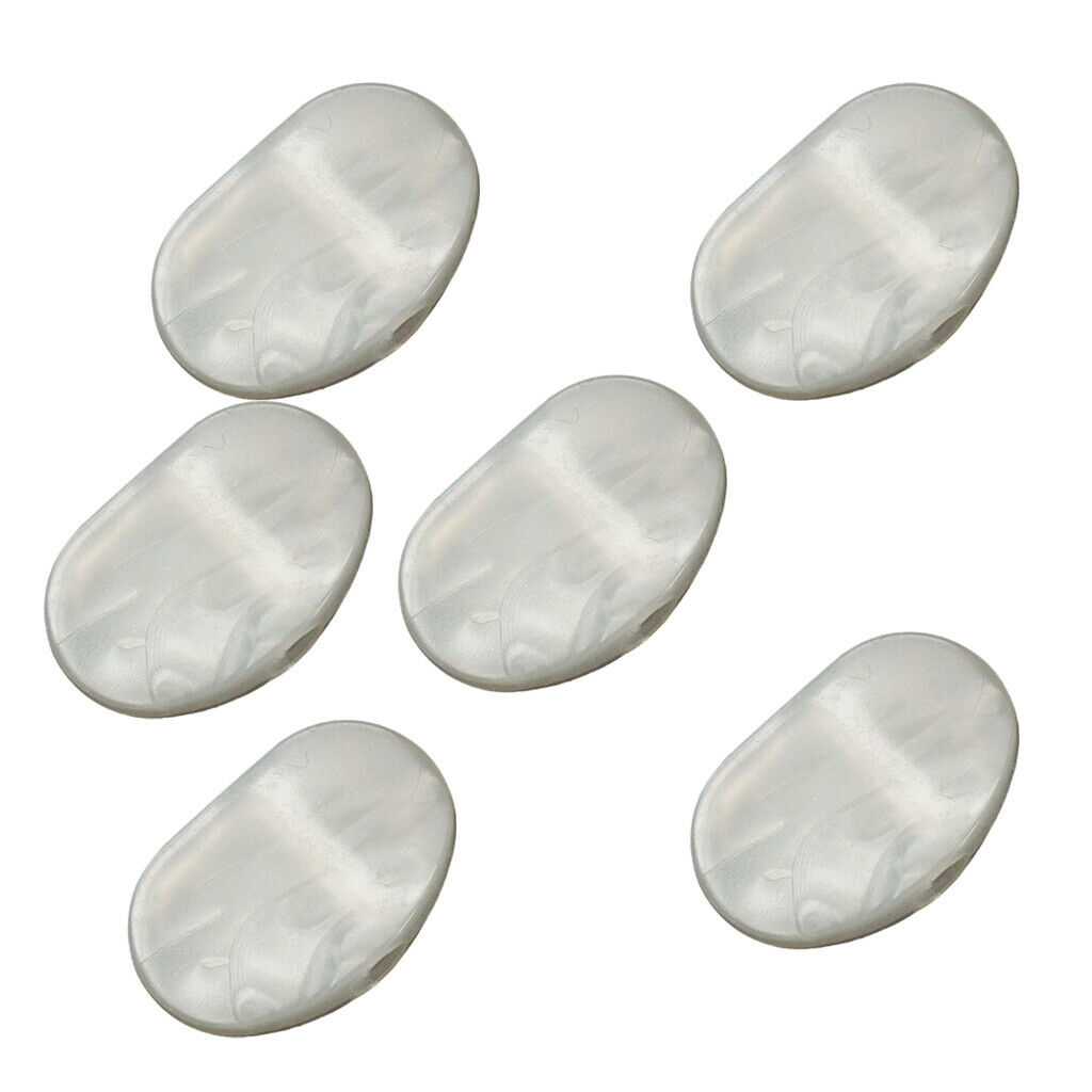 6x Plastic Tuning Key Tuner Button Knob for Wooden Guitar Replacement White