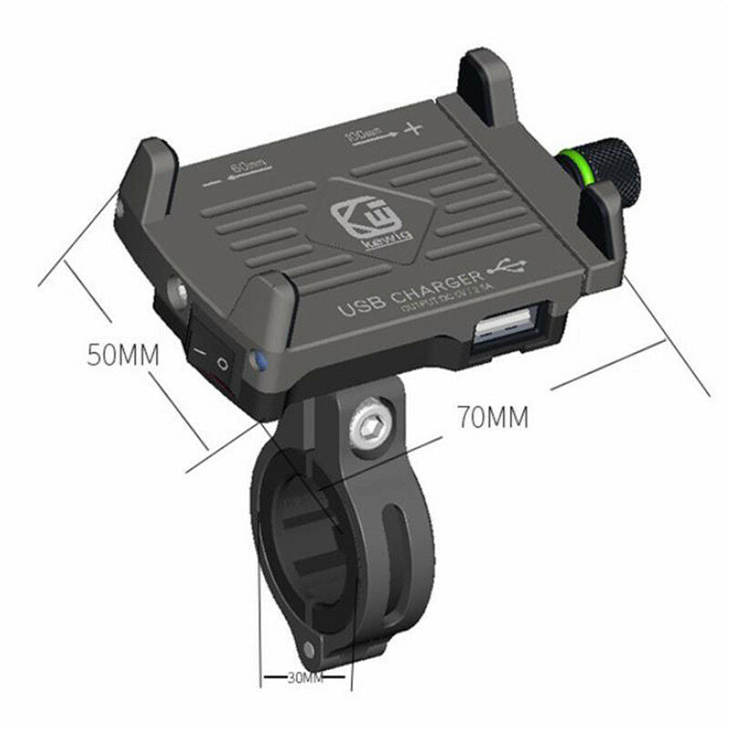 Phone Holder With USB Charger Mobile Phone Holder for Electric Car Motorbike Fx