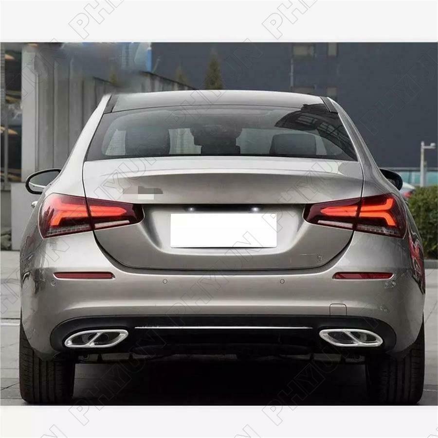 For Mercedes Benz A/B/GLE/GLC/E Class Car Rear Exhaust Tail Pipe Cover Trim 2Pcs