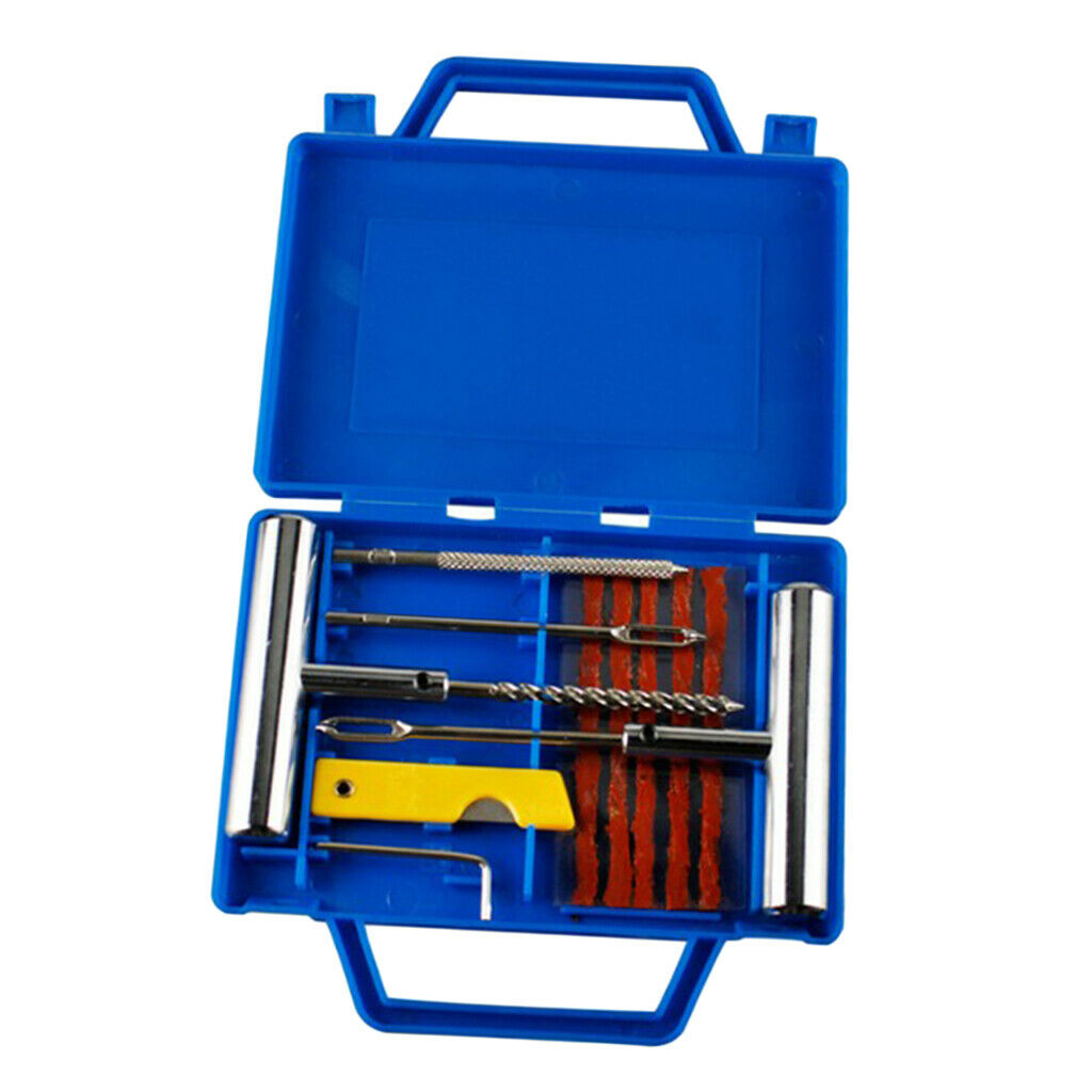 Auto Motorcycle Car Tubeless Tyre Tire Repair  Drill Wrench Plug Patch Kits