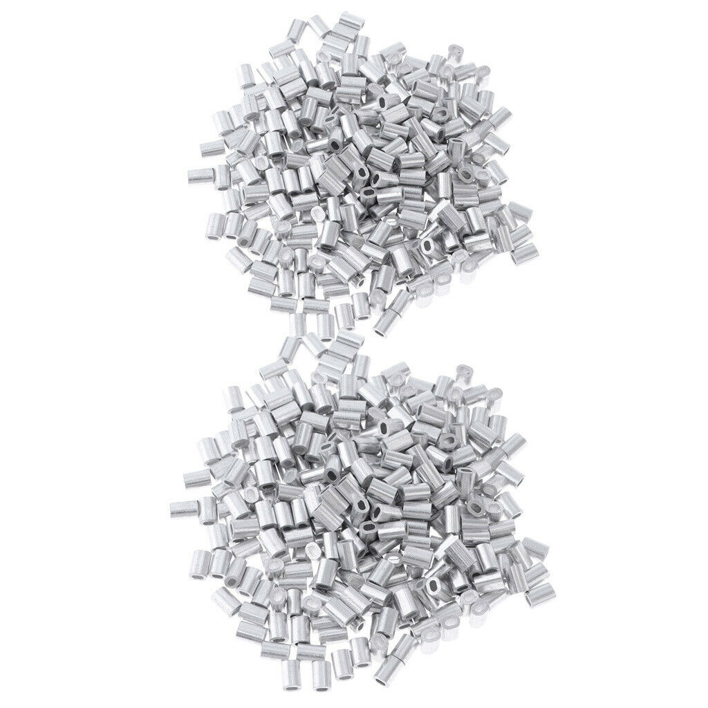 200x Crimping Loop Sleeve Fishing Wire Pipe Fishing Line Accessories 1mm 1.2mm