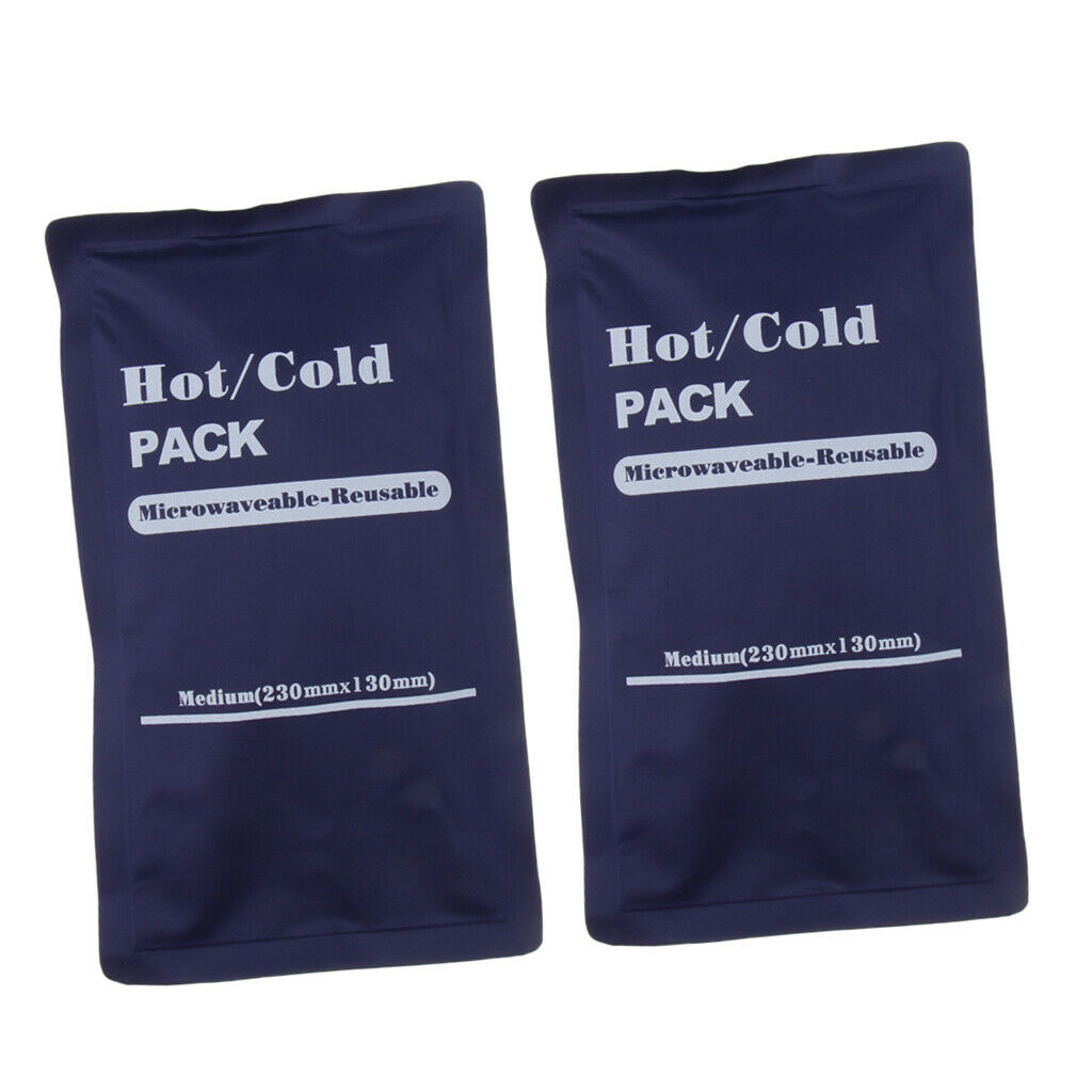 2x Portable Waterproof Gel Ice Bag Cold Pack for Shoulder Back Pain Headaches