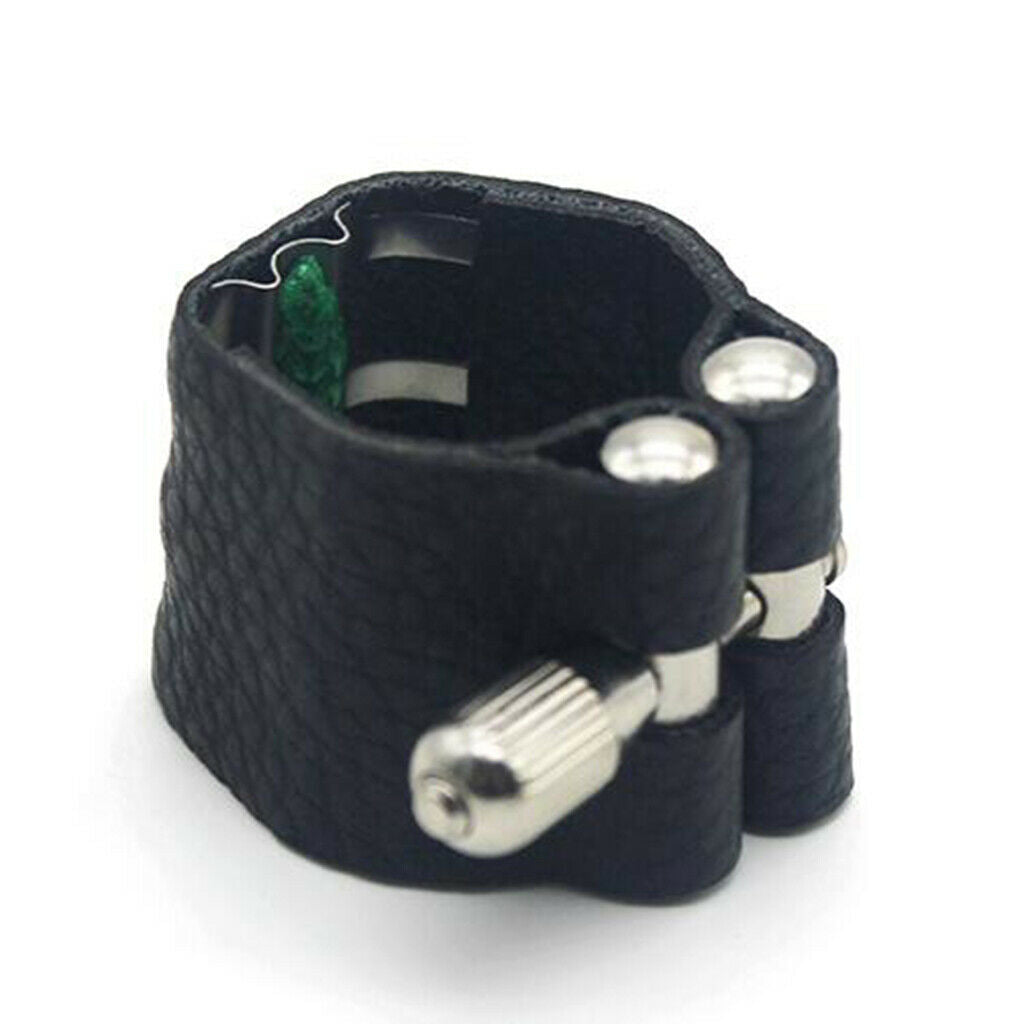 Sax Mouthpiece Ligature Closure Made of Synthetic Leather for Soprano Saxophone