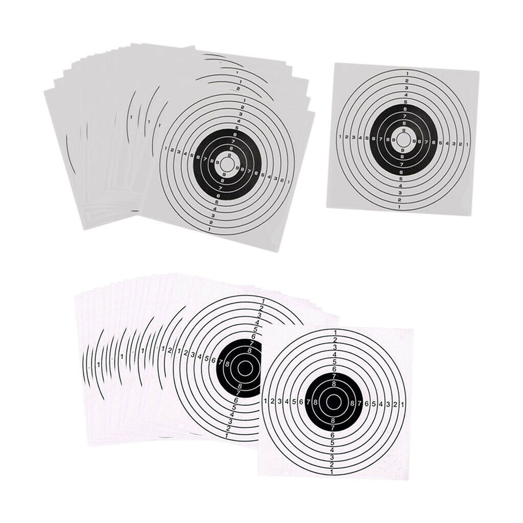 40Pcs Paper Targets Shooting Cardboard 14x14cm Archery Training Accessories
