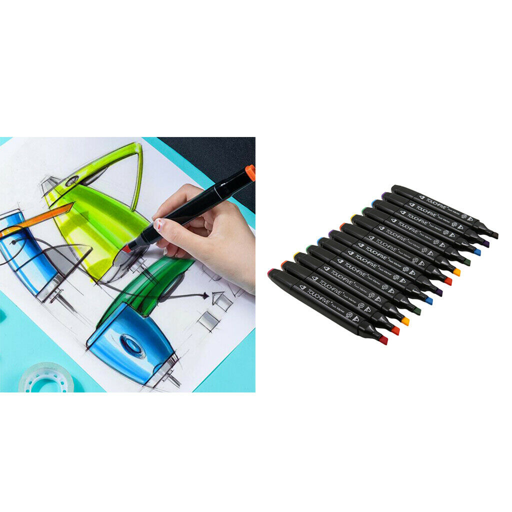 12x Artist Paint Marker Oil Based Waterproof Pen for DIY Art Painting Wood Glass