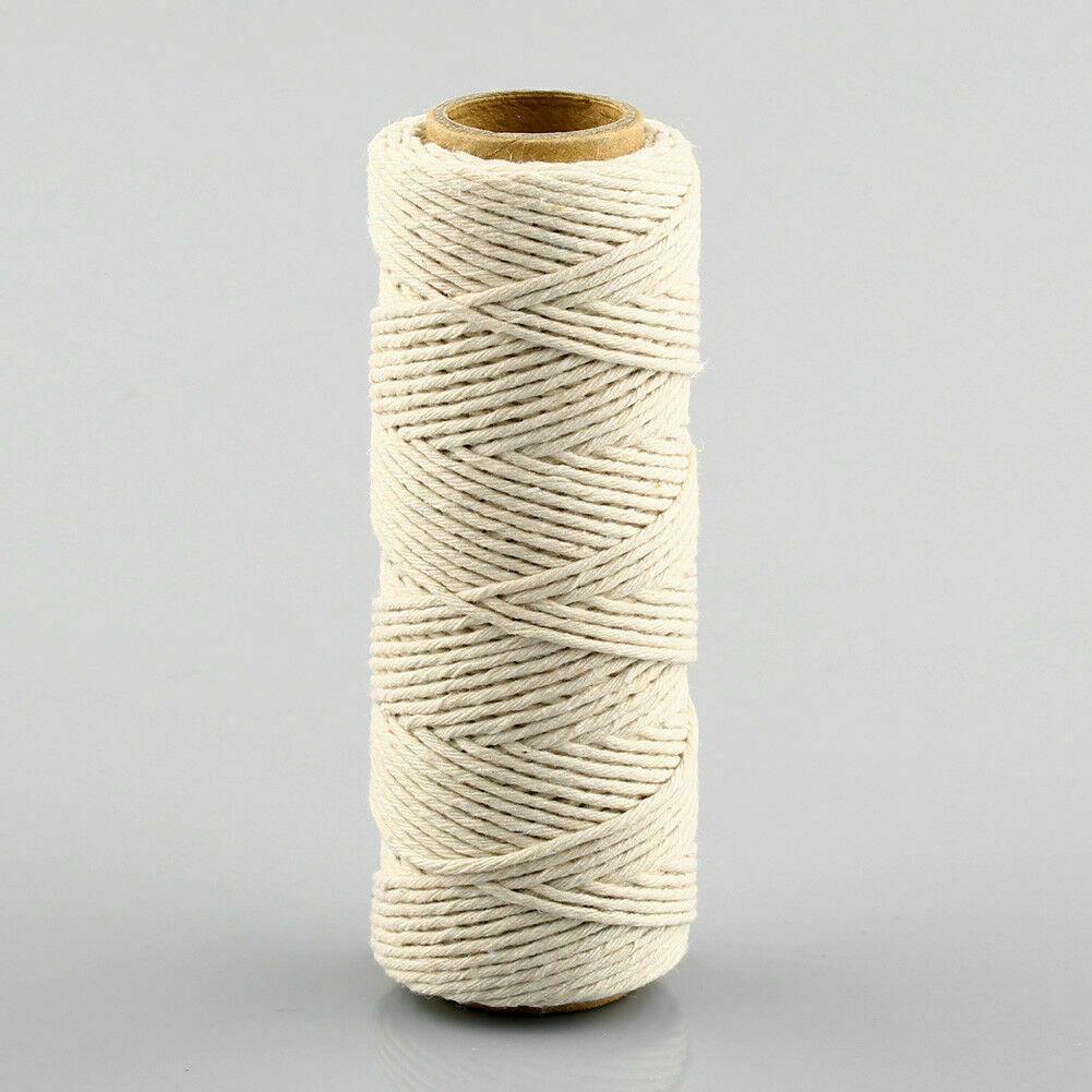 50M Natural Handmade Cotton Piping Cord Draw String Craft Macrame Artisan String