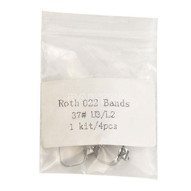 100Kits Dental Orthodontic Buccal Tube Bands for 1st Molar Roth 0.022" #37 U3/L2