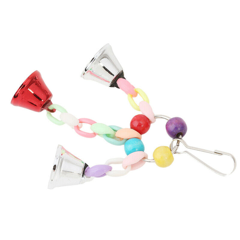 Parrot Bird Toys Metal  Bell Hanging Cage Toys For Parrot Squirrel Parakeet BiL7