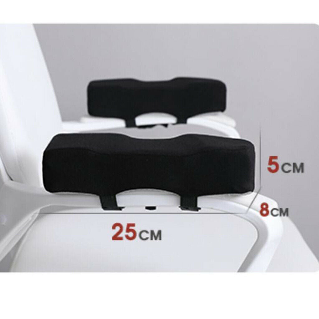 Black Comfortable Chair Armrest Pads Soft Anti-Slip Bottom Gaming Chair