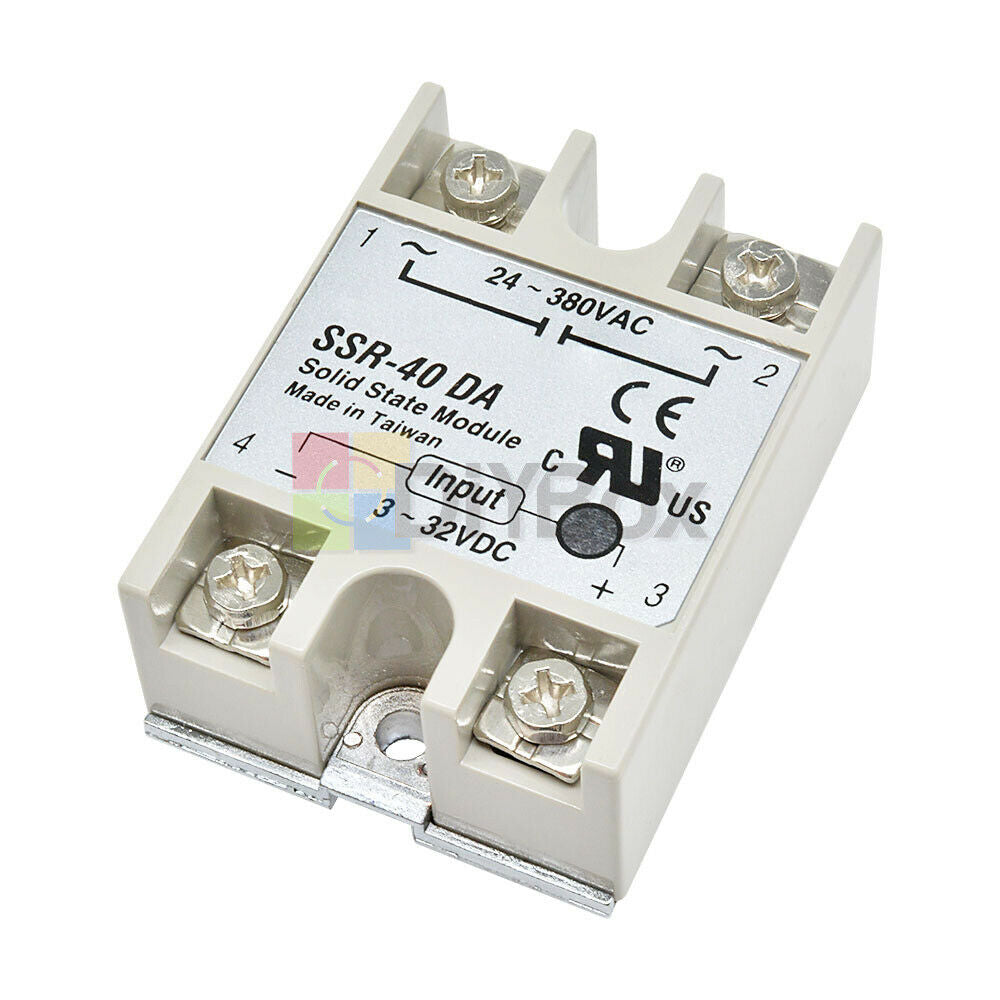 24V-380V SSR-40DA 40A 3-32V DC-AC Solid State Relay Module for Arduino HOT