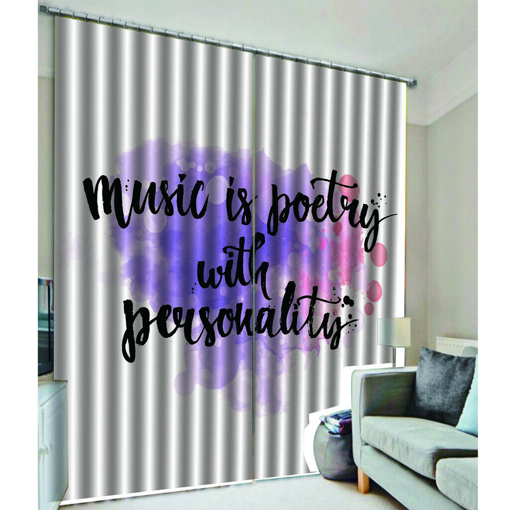 Purple Hand-Painted Curtain Printing Blackout Curtains for Bedroom 150x166cm