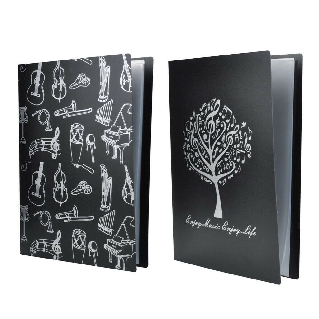 2Pcs PVC Files Storage Music Score Folder Note for Music Lovers