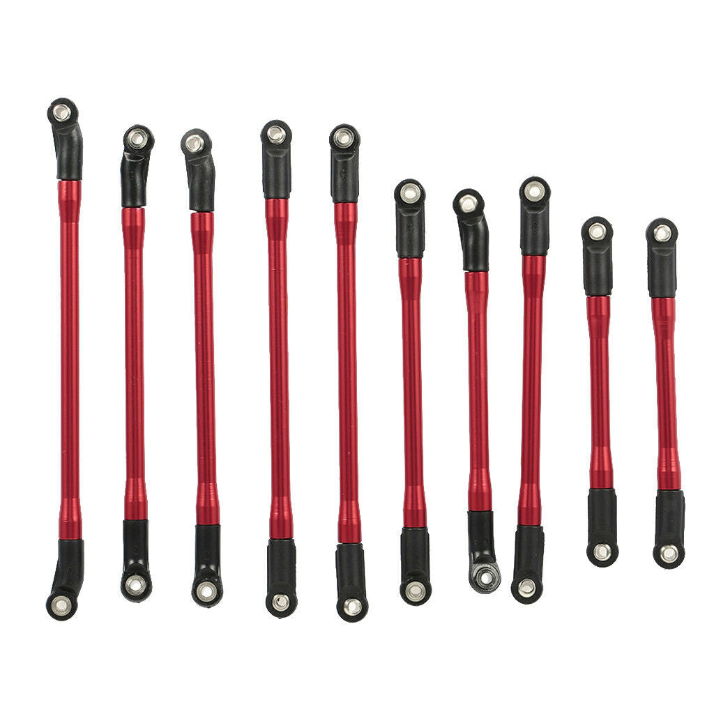10Pieces Aluminum Linkage Pulling Link For 1/10 Axial SCX10 II 90046 Parts
