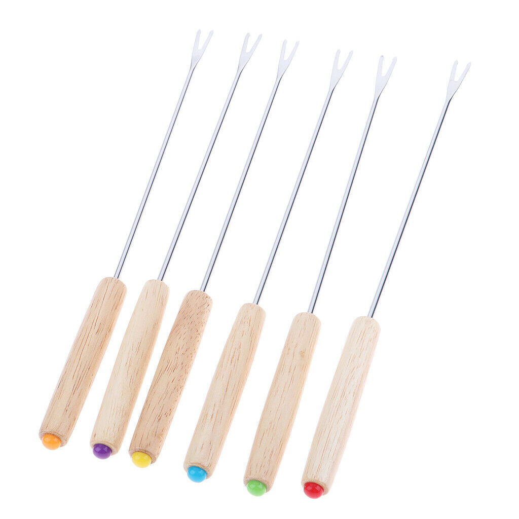 Reusable Fondue Forks with Heat Resistant Handle, Food Grade Cheese Chocolate