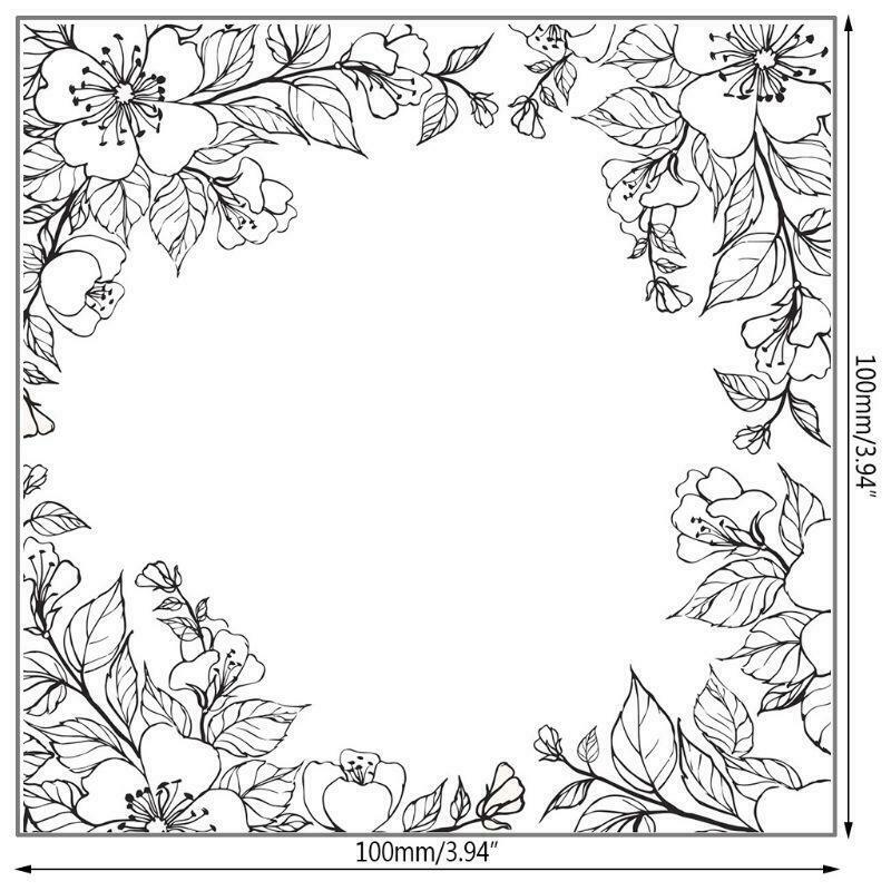 Flower Background DIY Silicone Clear Stamp Cling Seal Scrapbook Embossing Album