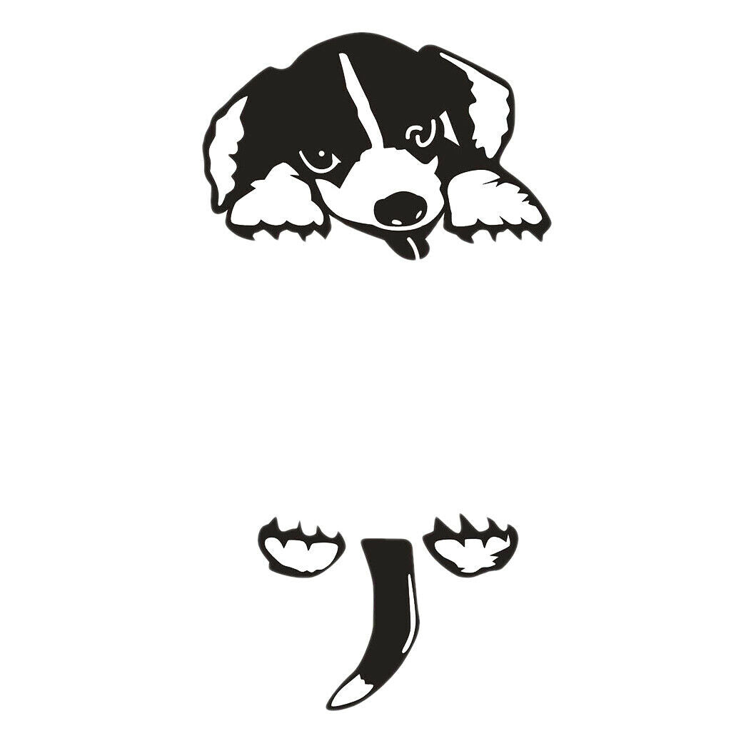 5pcs Lovely Dog Light Switch Stickers Vinyl Removable Black Wall Decals Home
