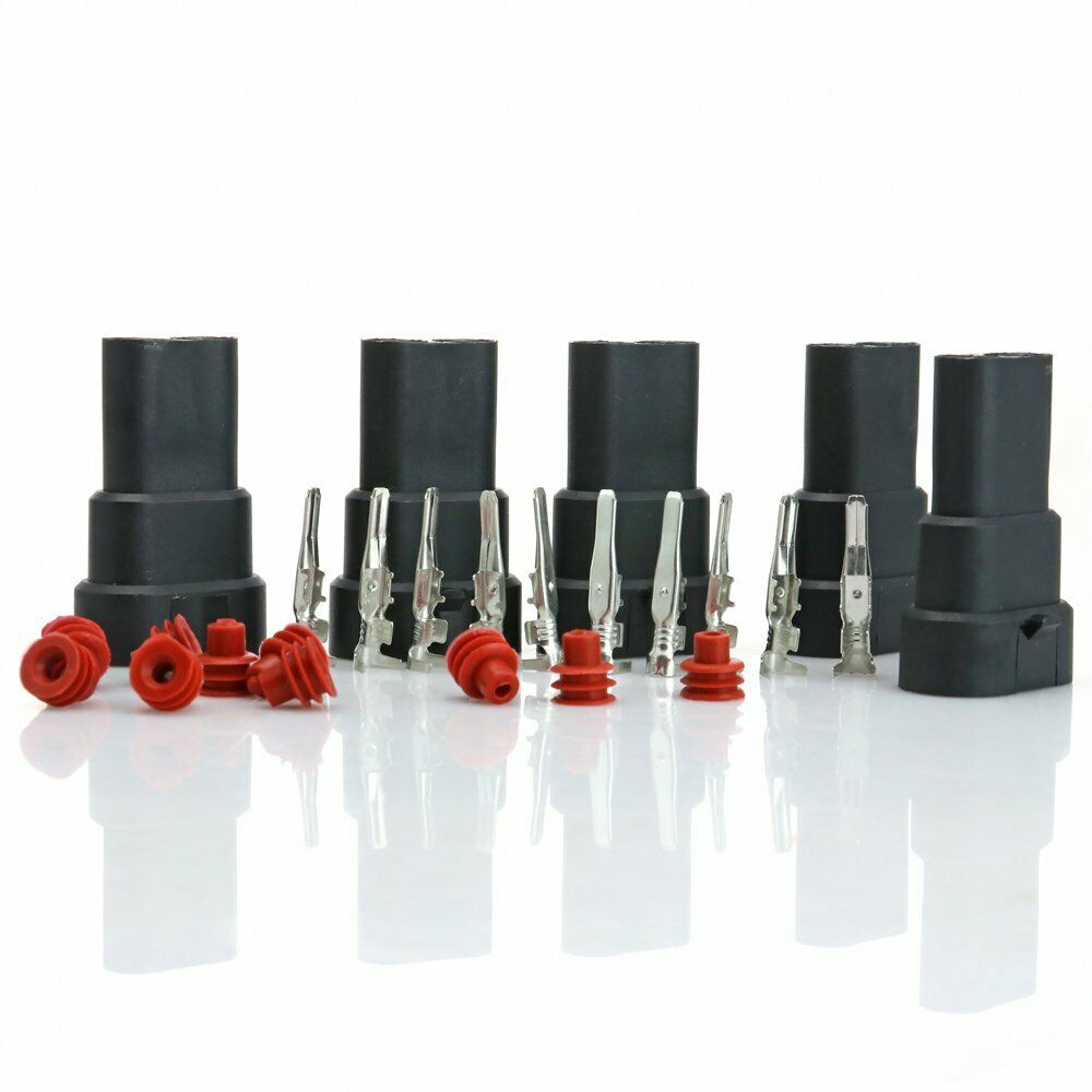 5PCs Waterproof 9005 HB3 9006 HB4 H10 Male Connectors LED HID Xenon Socket Plugs