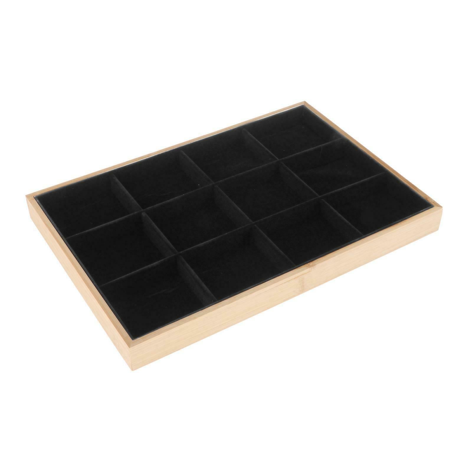 12 Slot Fashion Large Bamboo Necklace Jewelry Watch Box Stand Storage Show