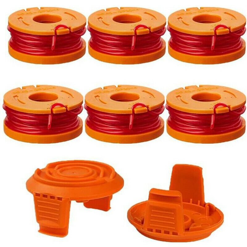 Worx Trimmer Spool Line(6) WA0004 Spool Cap Cover WA6531(2) Trimmer 8 PackBDDD