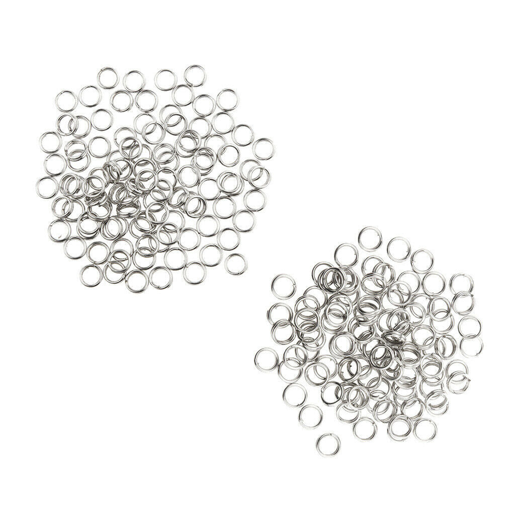 Set of 200 High Tensile Strength Stainless Steel Double Loops Fishing Split