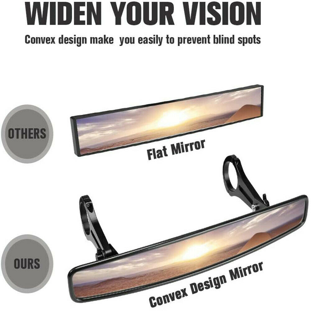 For Polaris RZR 800 900 1000 Rear View Mirror Ultra Clear Mirror Convex Design