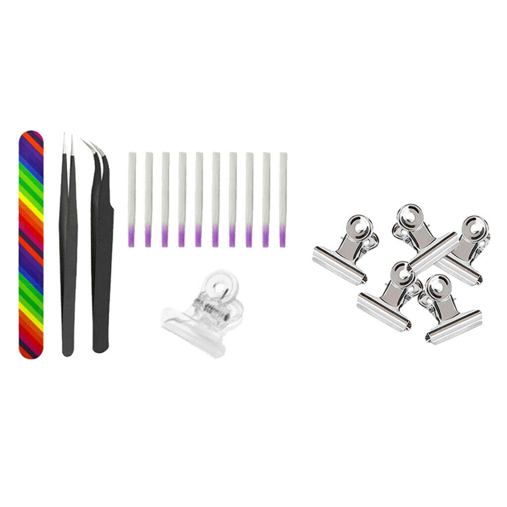 Nail Extend Silk Fiber Fiberglass Nail with Nail Pinching Clips Pinchers