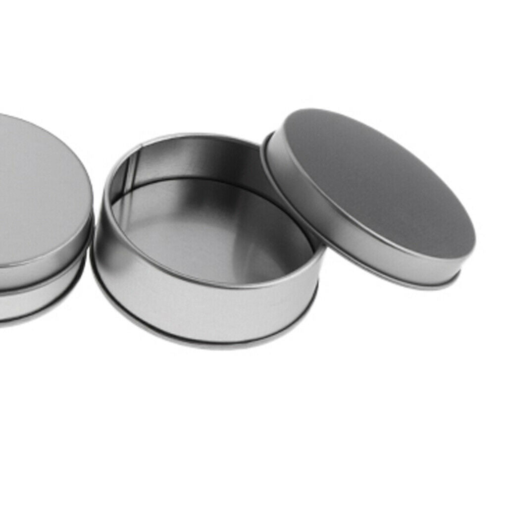 5Pcs Tinplate Lip Balm Tins Box Case Cosmetic Tea Jars Pots Bottle Container