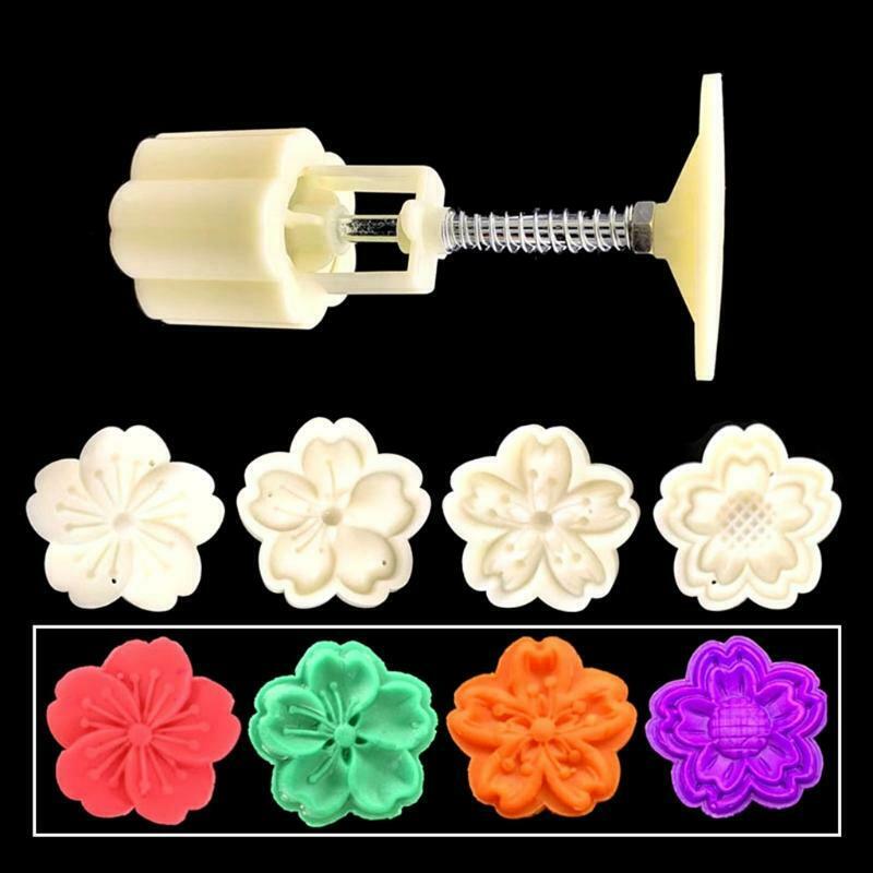 50g Plum Flower Shape Pastry Moon Cake Cakes Molds Mooncake Cookie Mould Cutters