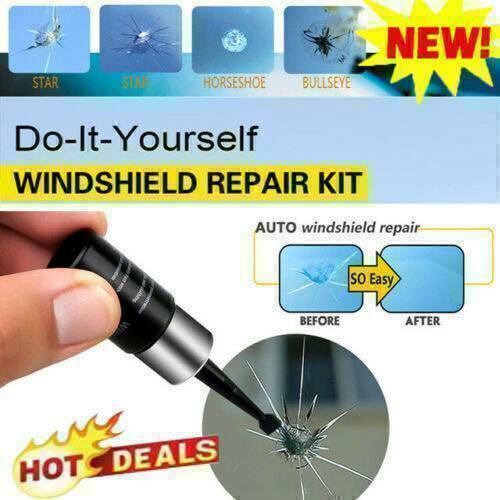 2 Pack Car Automotive Glass Nano Repair Fluid Window Glass Kit Crack Chip Repair