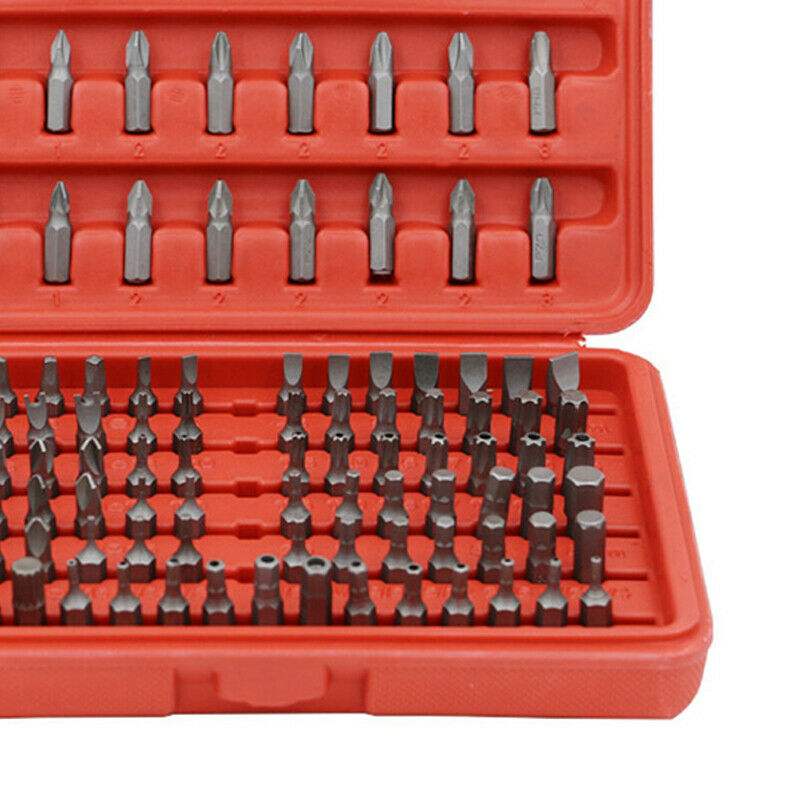 100pcs Assorted Screwdriver Bits Set Hand Tool Box Drill Washer Sleeve Security