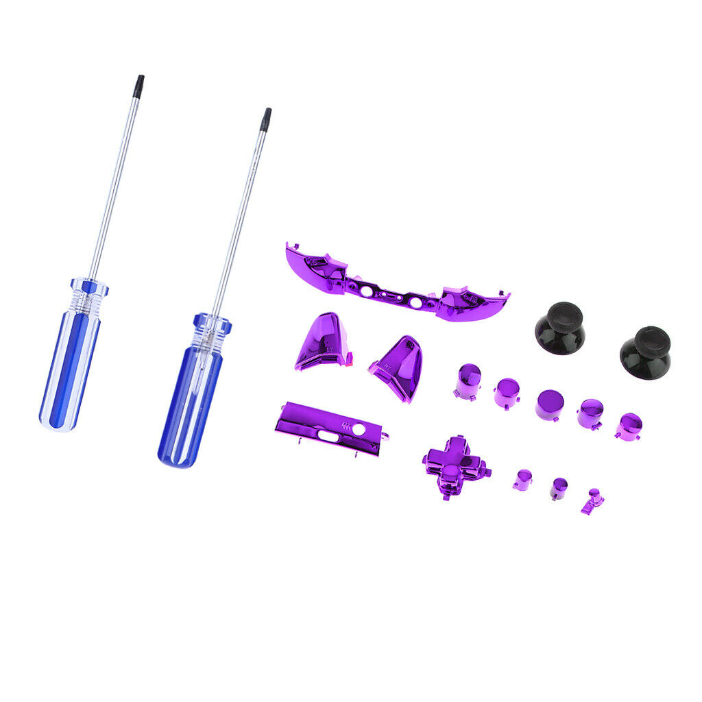 Chrome Bumpers Triggers LB RB LT RT Replacement Buttons Bundle Kit +