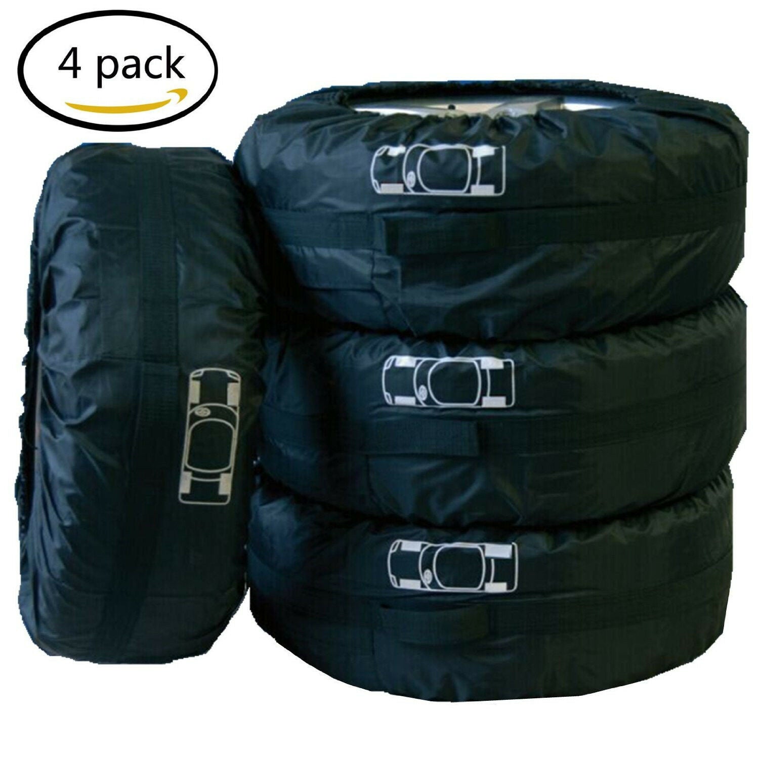 4x SUV Truck 4x4 Spare Tyre Storage Protection Cover Carry Tote Bag 16"-22" Tire